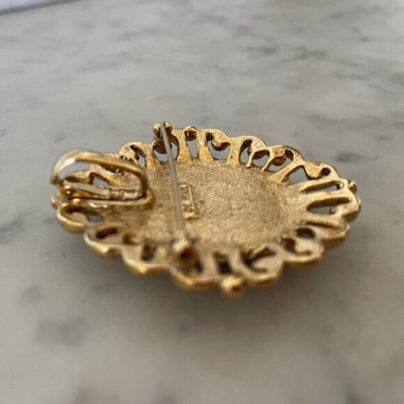 ERWIN PEARL Cameo Interchangeable Brooch/Pendant Vintage Blue White Gold - Picture 13 of 16